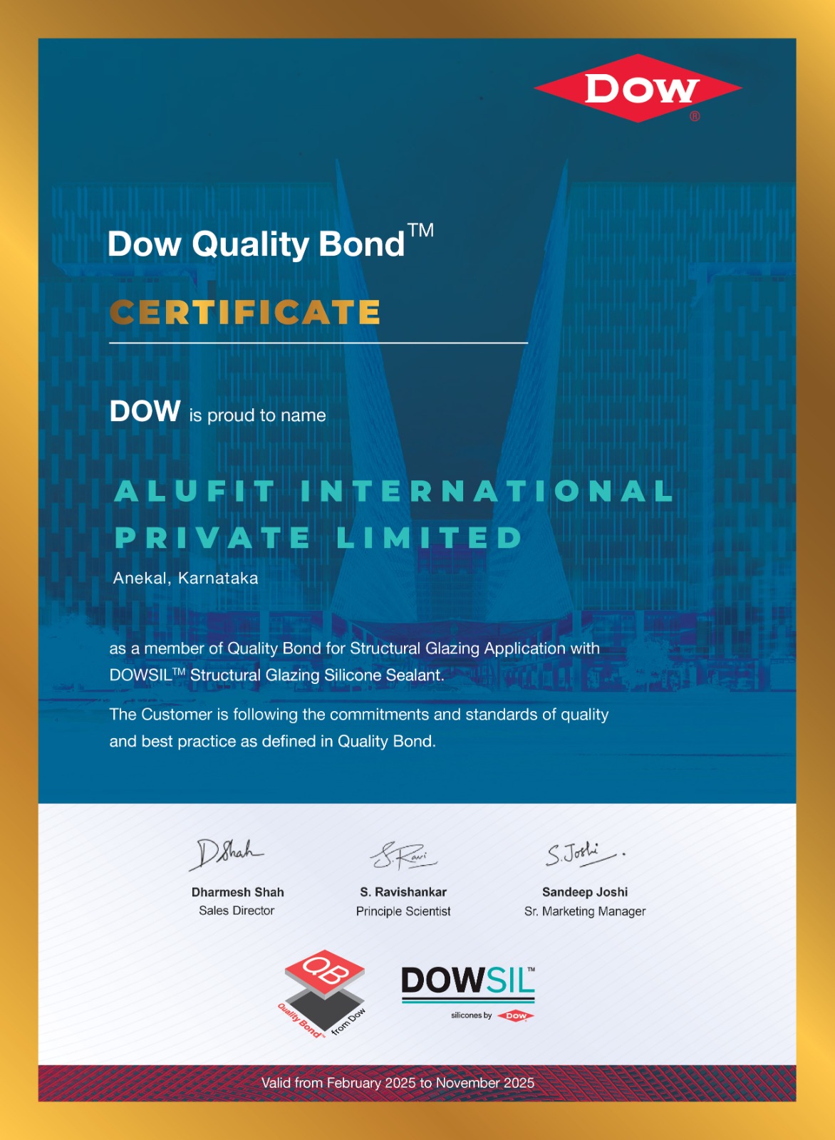 Quality Certificate 3